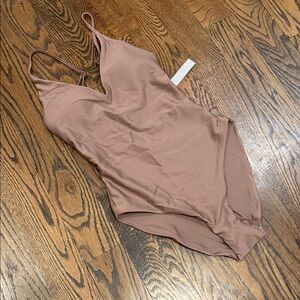 NWT J. Crew Mauve V-Neck Shaping Bodysuit